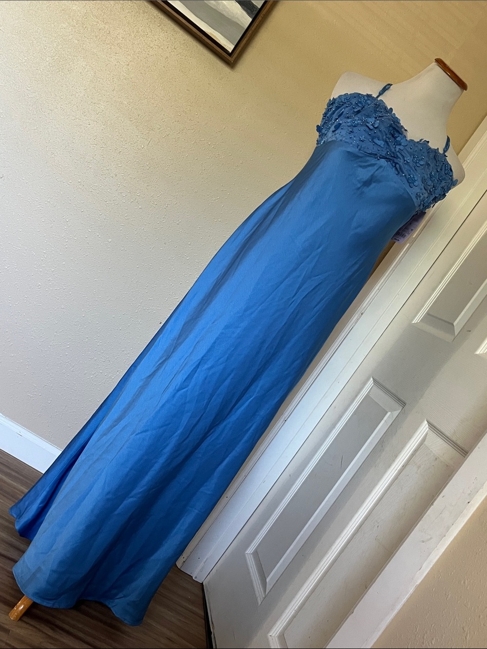 Wild Fable silk floral mesh top with slit on one side maxi dress